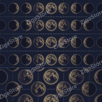Meridian & Ember Dark Celestial Gallery Wall Set | 3 Prints by Nocturne Press — print preview (watermarked)
