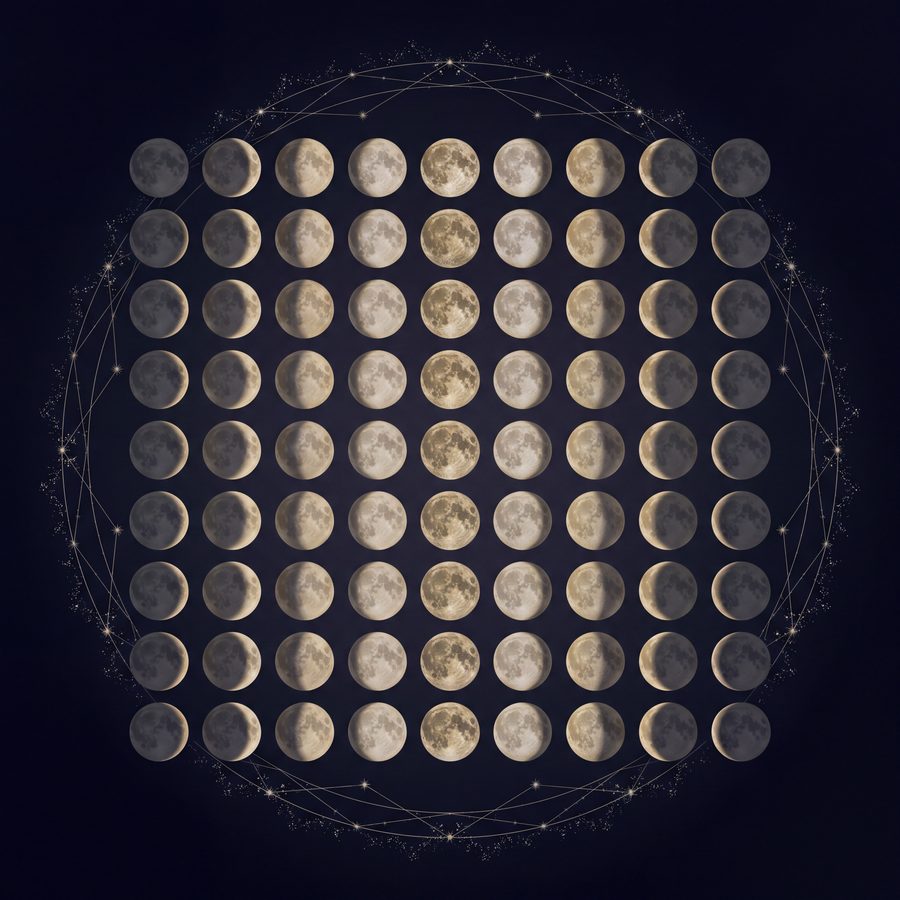 Gothic Celestial Wall Art | Set of 2 Printable Moon Prints by Nocturne Press — print preview