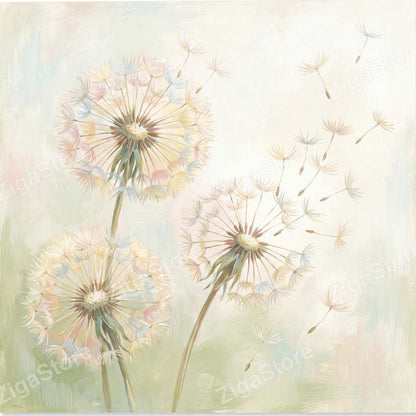 Cow Parsley & Buttercream | 3-Piece Cottagecore Meadow Kitchen Wall Art by Wildflower Field — print preview (watermarked)