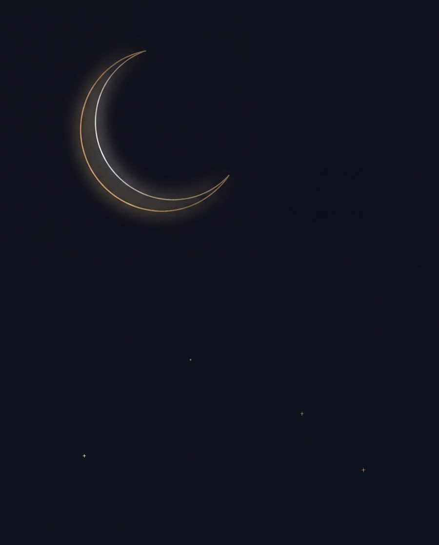 Brasswork Heavens — Dark Celestial 3-Piece Printable Wall Art Set by Nocturne Press — print preview