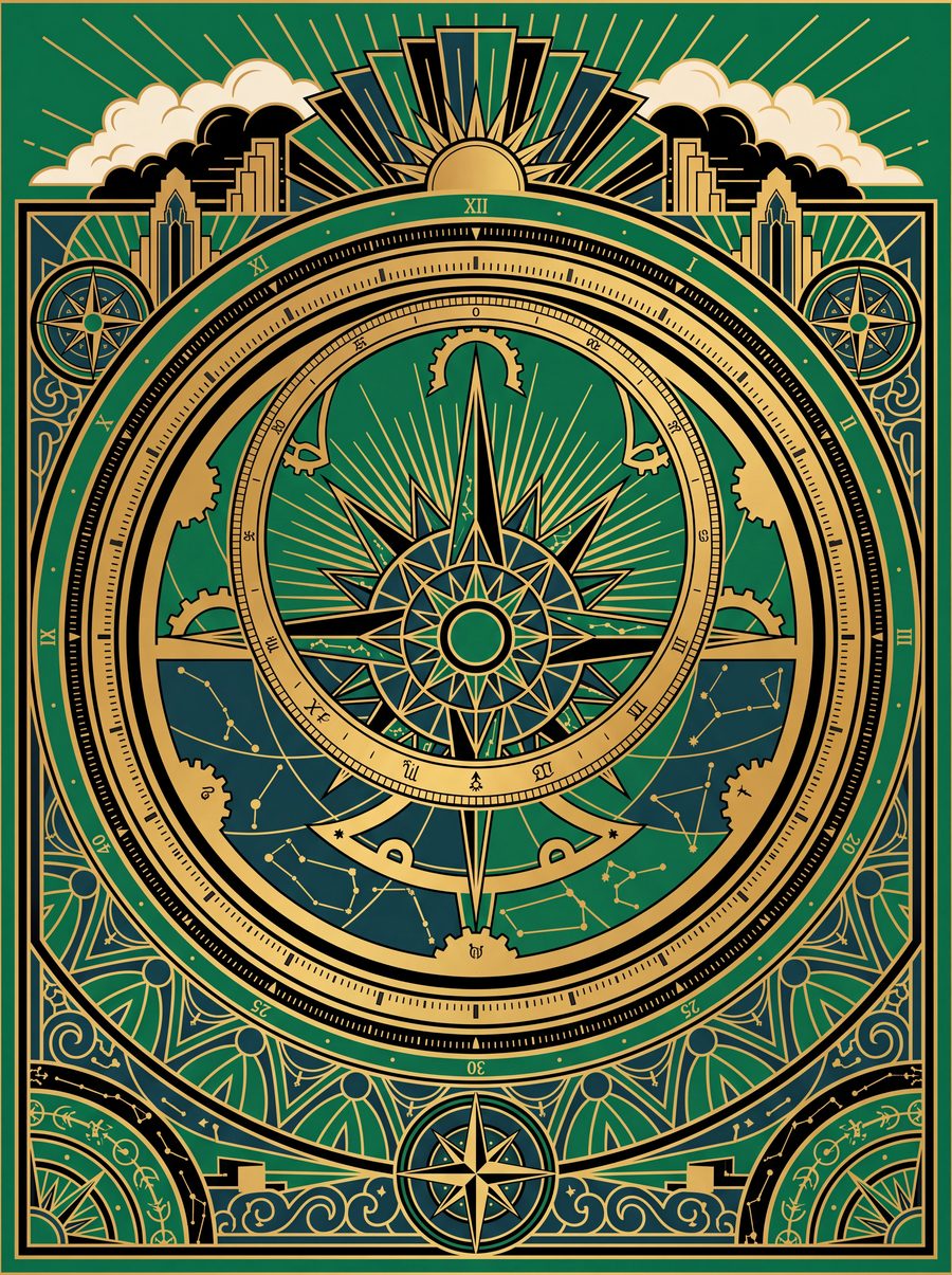 Vermeil Atrium Art Deco Gallery Wall Set | 3 Printable Prints by Marrow & Gold — print preview
