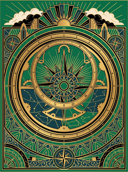 Vermeil Atrium Art Deco Gallery Wall Set | 3 Printable Prints by Marrow & Gold — print preview