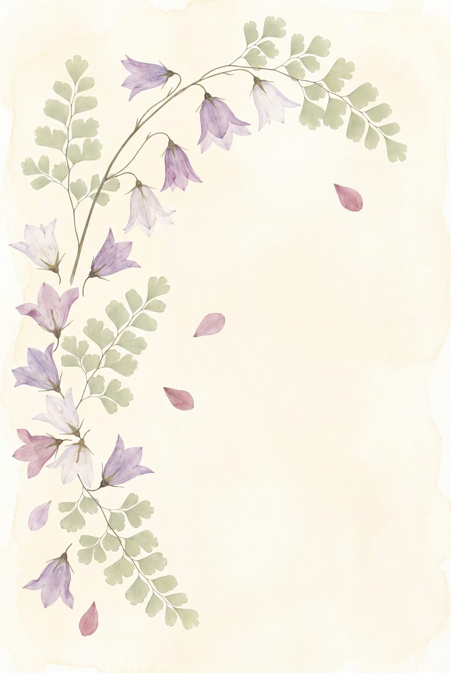 Harebell & Wild-Lace Pressings | 3 Pressed Botanical Nursery Prints by Pressed Petal — print preview