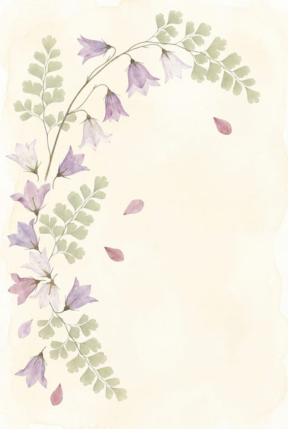 Harebell & Wild-Lace Pressings | 3 Pressed Botanical Nursery Prints by Pressed Petal — print preview