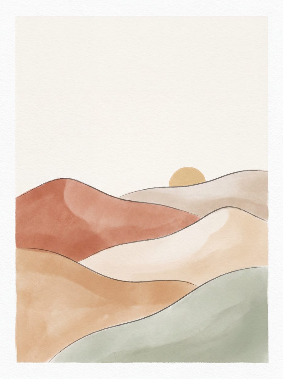 Boho Neutral Gallery Wall Set | 3 Printable Terracotta Sage Art Prints by Saffron & Sage — print preview