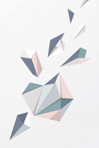Creaseline Meridian | 3-Piece Geometric Paper Gallery Wall Set by Origami Sky — print preview