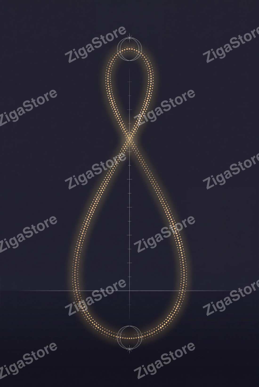 Drowned Light Dark Celestial Star Map Set — 3 Printable Prints by Nocturne Press — print preview (watermarked)