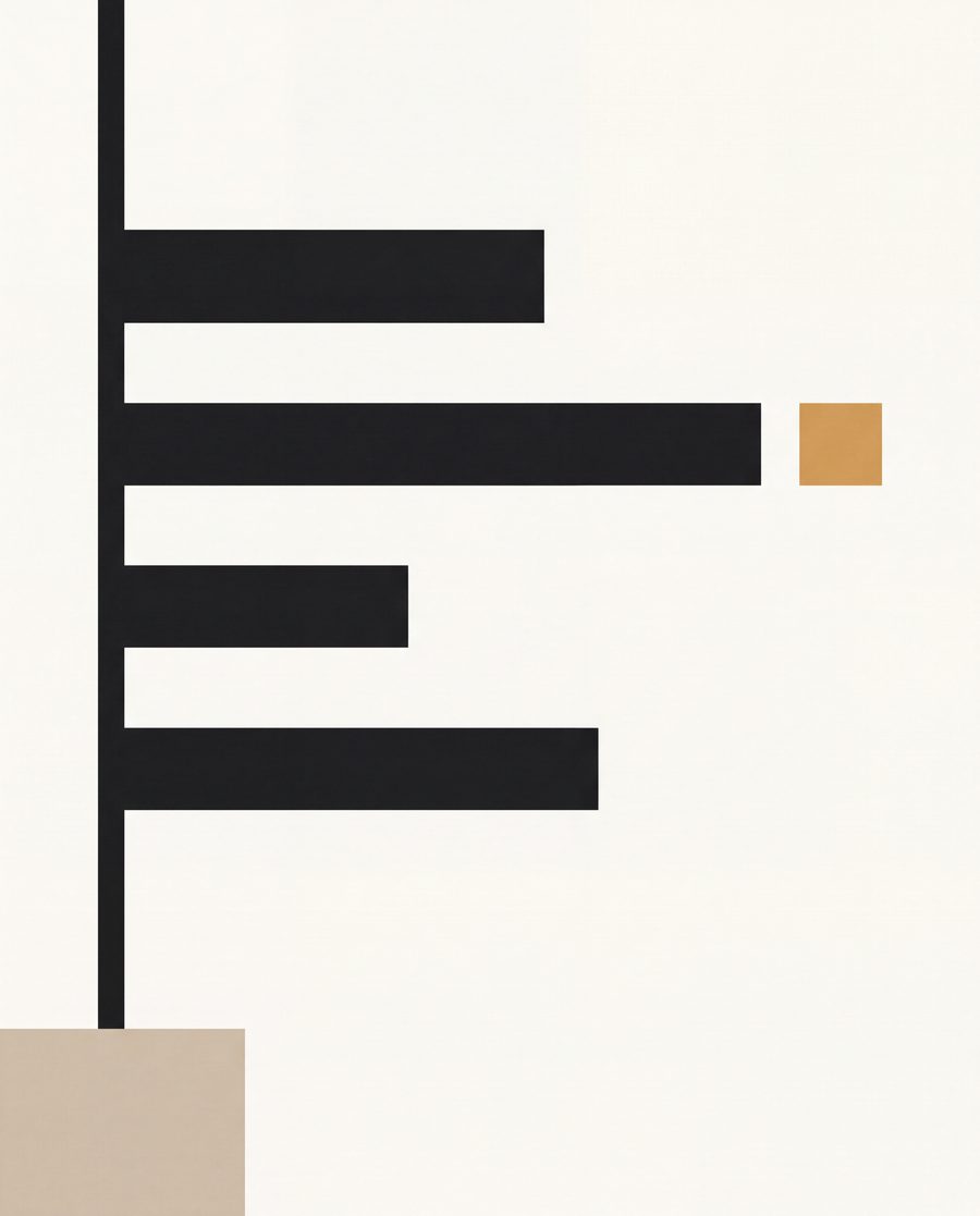 Plumbline & Cantilever | 3-Piece Abstract Minimal Office Wall Art by Form & Field — print preview