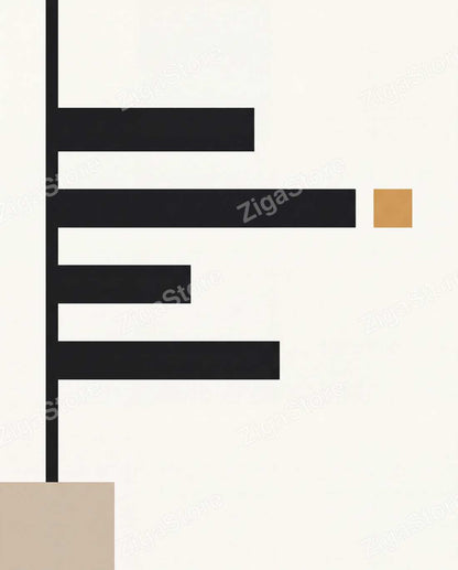 Plumbline & Cantilever | 3-Piece Abstract Minimal Office Wall Art by Form & Field — print preview (watermarked)