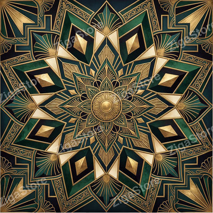 Gilded Reverie Art Deco Gallery Wall Set | 3 Printable Prints by Marrow & Gold — print preview (watermarked)