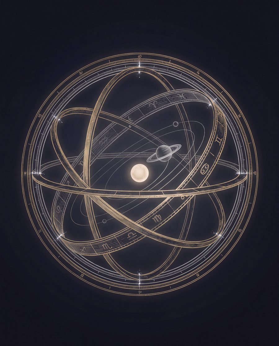 Vesper Mechanica | 3-Piece Dark Celestial Moon Phase Wall Art by Nocturne Press — print preview