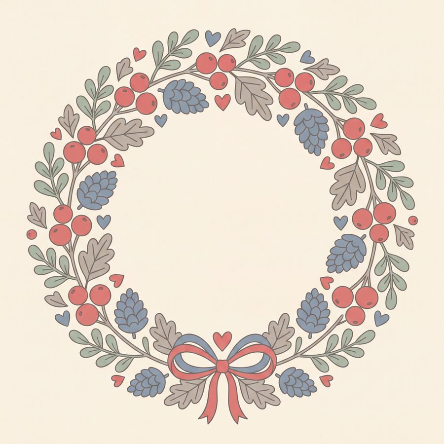 Lingonberry Hearth Folk Trio | 3 Scandi Christmas Wall Prints by Linden Row — print preview