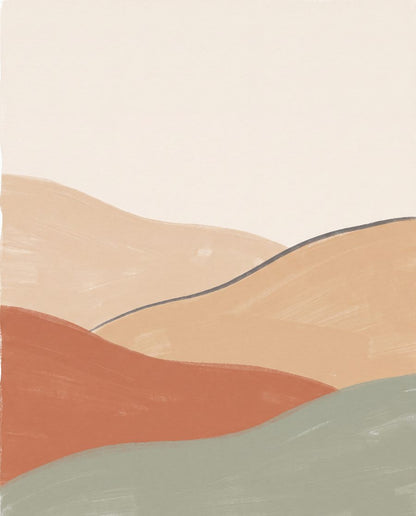 Sunrise Strata Boho Gallery Wall Set by Saffron & Sage — print preview