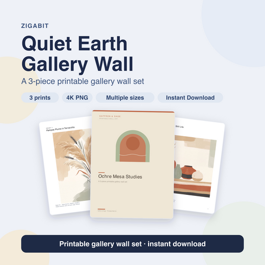 Ochre Mesa Studies | Boho Neutral Printable Art Set by Saffron & Sage