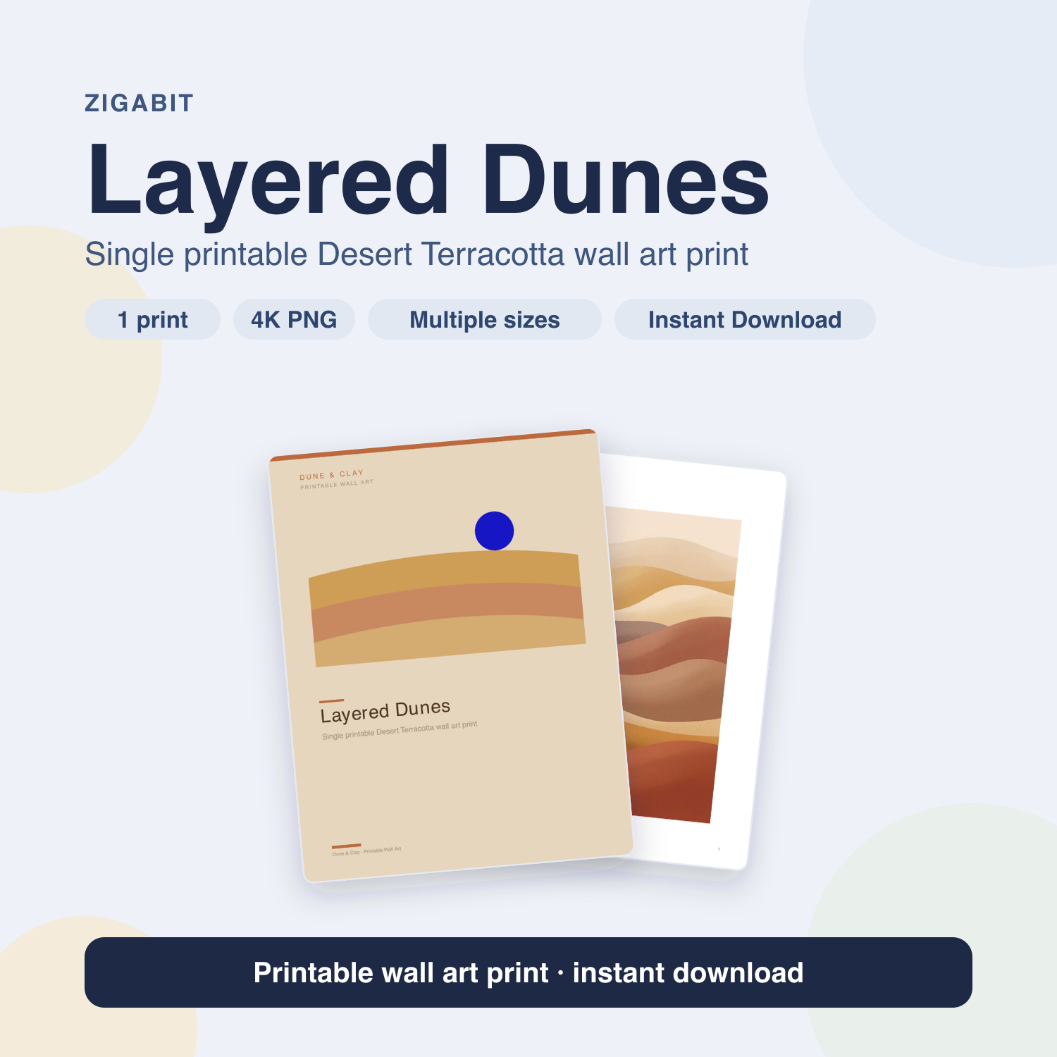Layered Dunes | Desert Terracotta Printable Wall Art Print by Dune & Clay